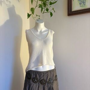 Vintage Y2K Semi-Sheer Crochet Tank Top (Size M)